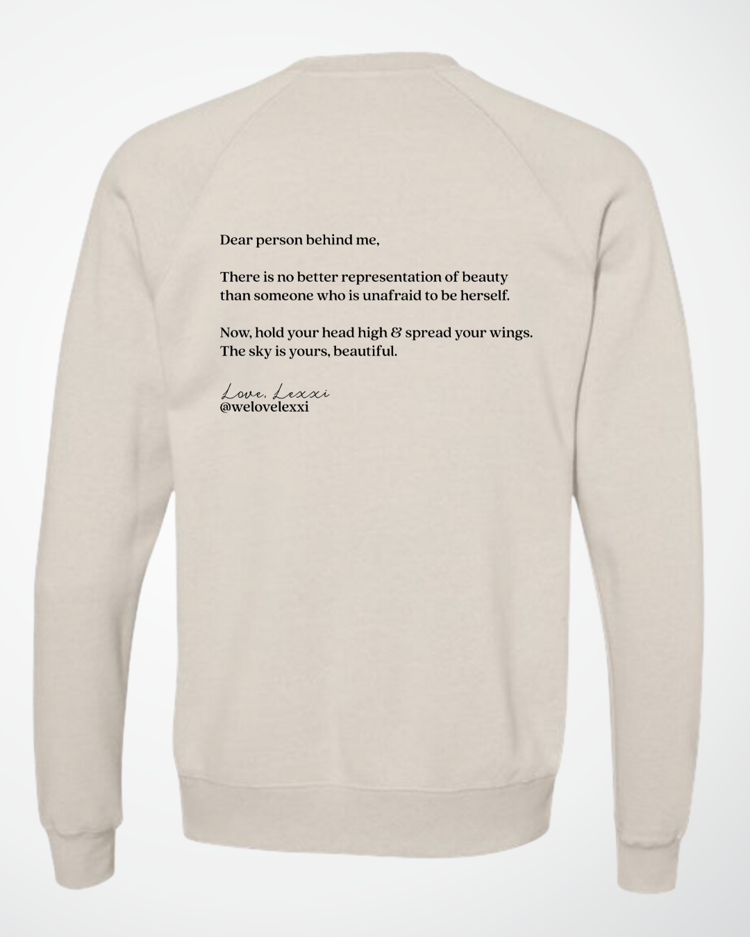 Dear Body Crew Neck w/ Back Letter