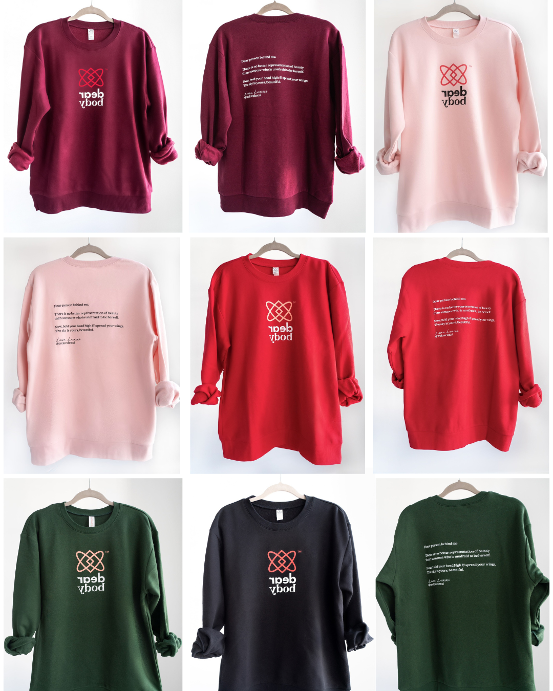 Dear Body Crew Neck w/ Back Letter